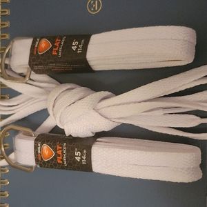 Flat White Shoe Laces